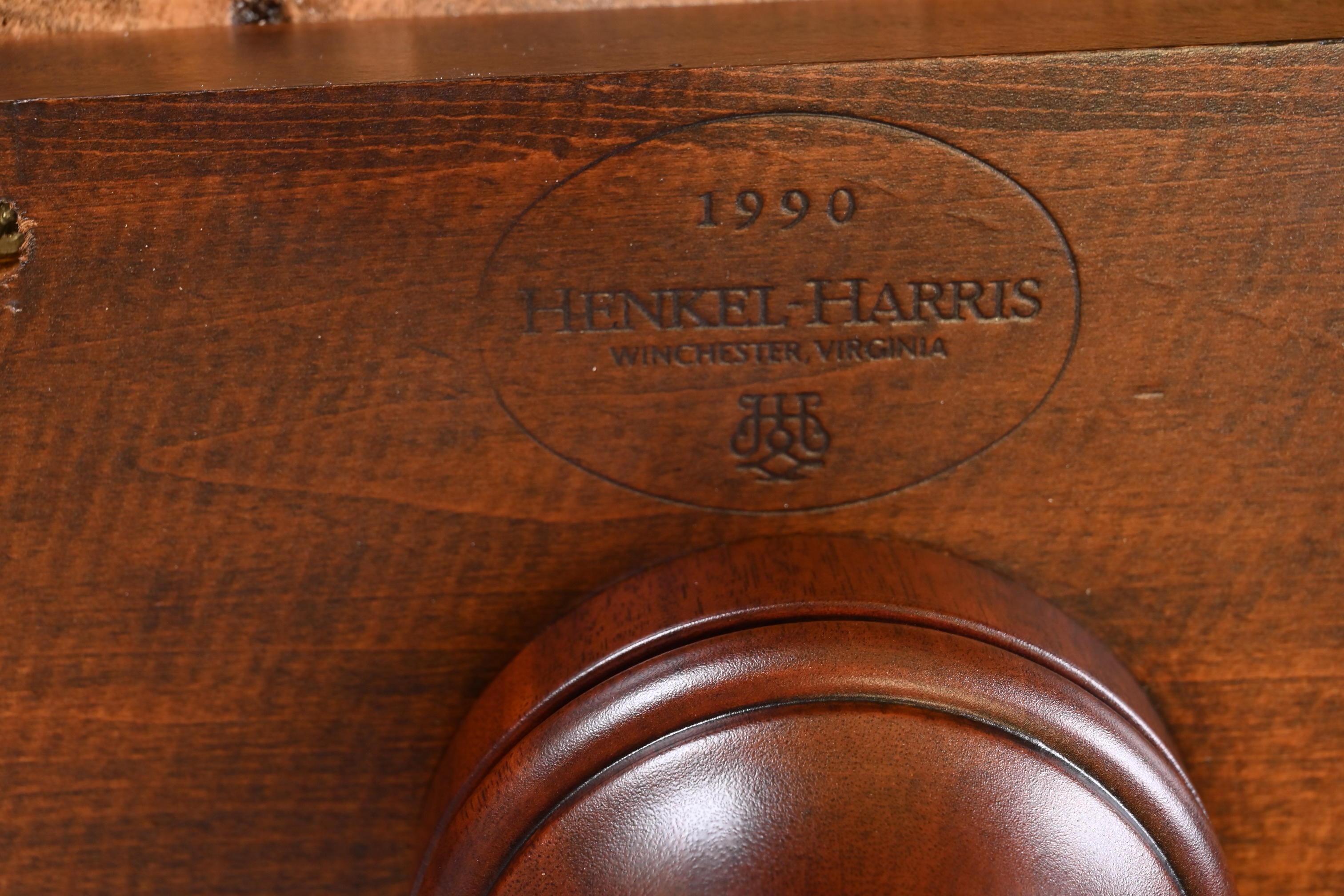 Henkel Harris Georgian Mahogany Double Pedestal Dining Table, Newly Refinished For Sale 7
