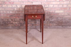 Henkel Harris Georgian Mahogany Drop-Leaf Pembroke Side Table