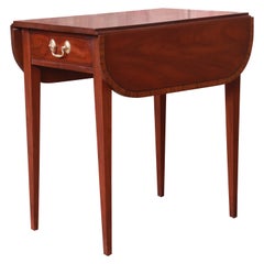 Retro Henkel Harris Georgian Mahogany Drop Leaf Pembroke Side Table