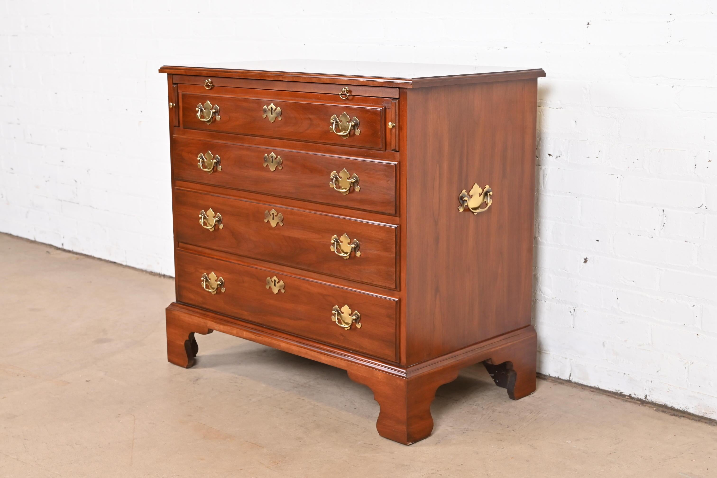 American Henkel Harris Georgian Solid Cherry Wood Bachelor Chest