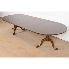 Henkel Harris Georgian Solid Cherry Wood Extension Dining Table, Refinished