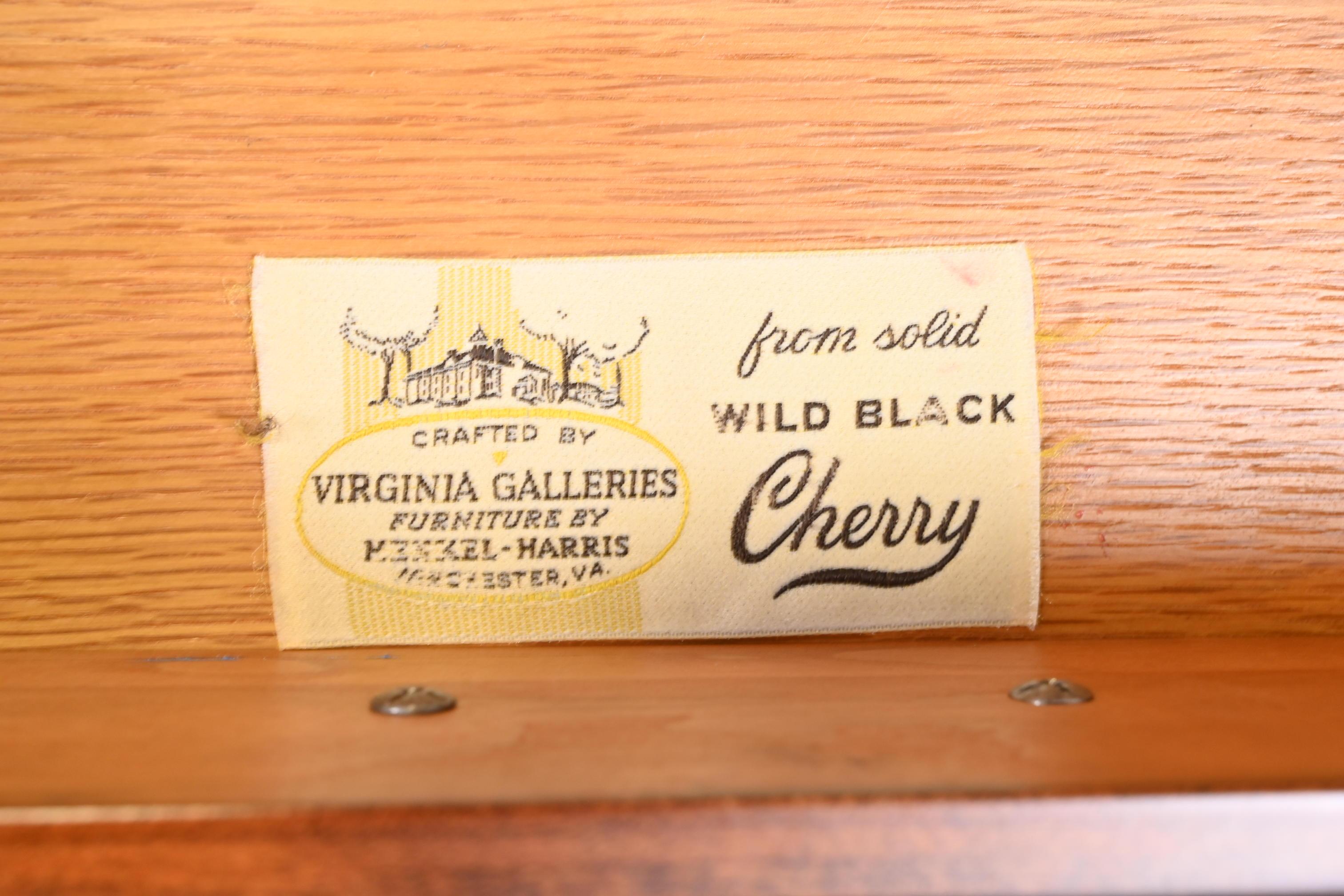 Henkel Harris Georgian Solid Cherry Wood Ten-Drawer Dresser, Newly Refinished For Sale 5