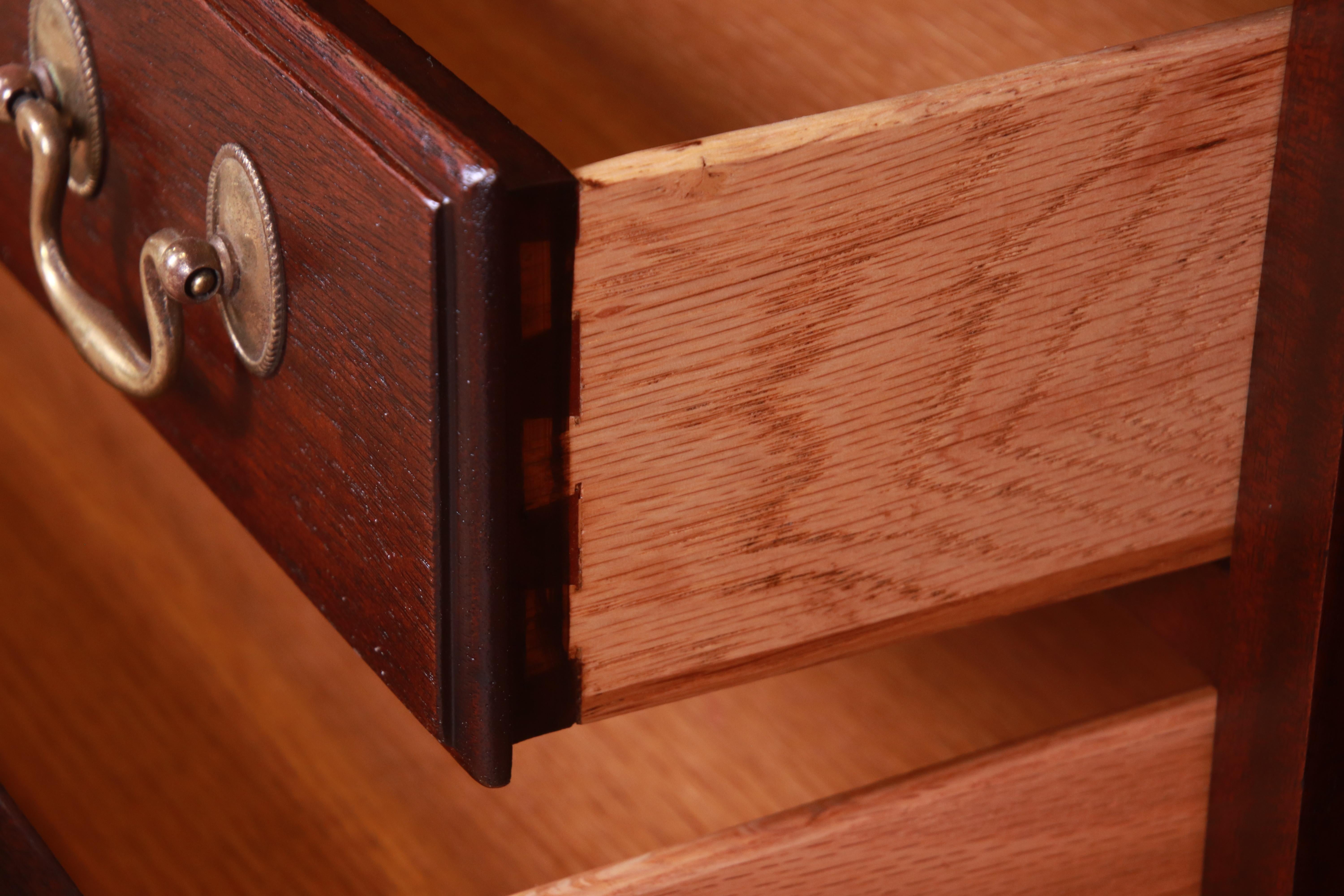 Henkel Harris Georgian Solid Mahogany Bedside Chests, Newly Refinished 6