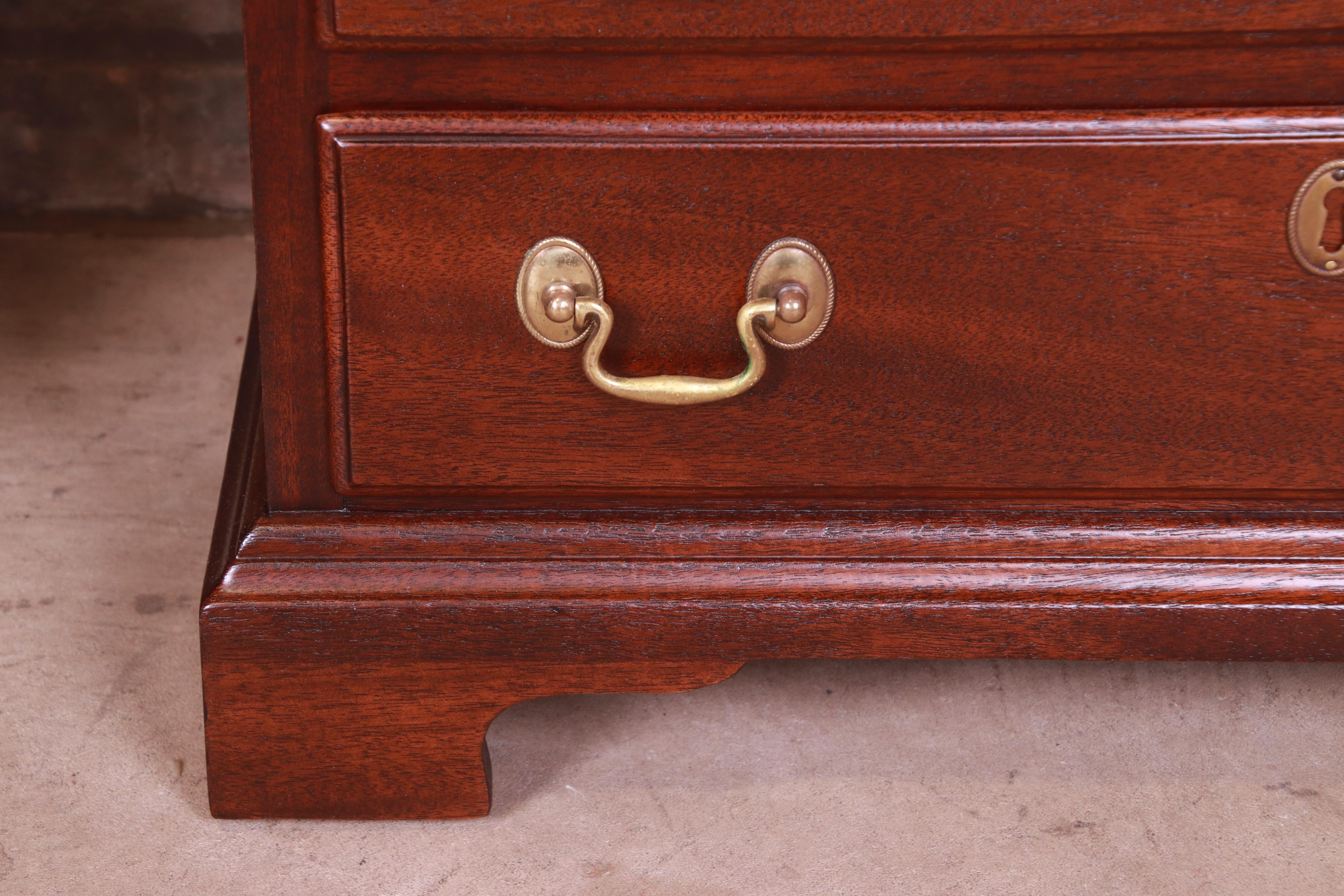 Henkel Harris Georgian Solid Mahogany Bedside Chests, Newly Refinished 8