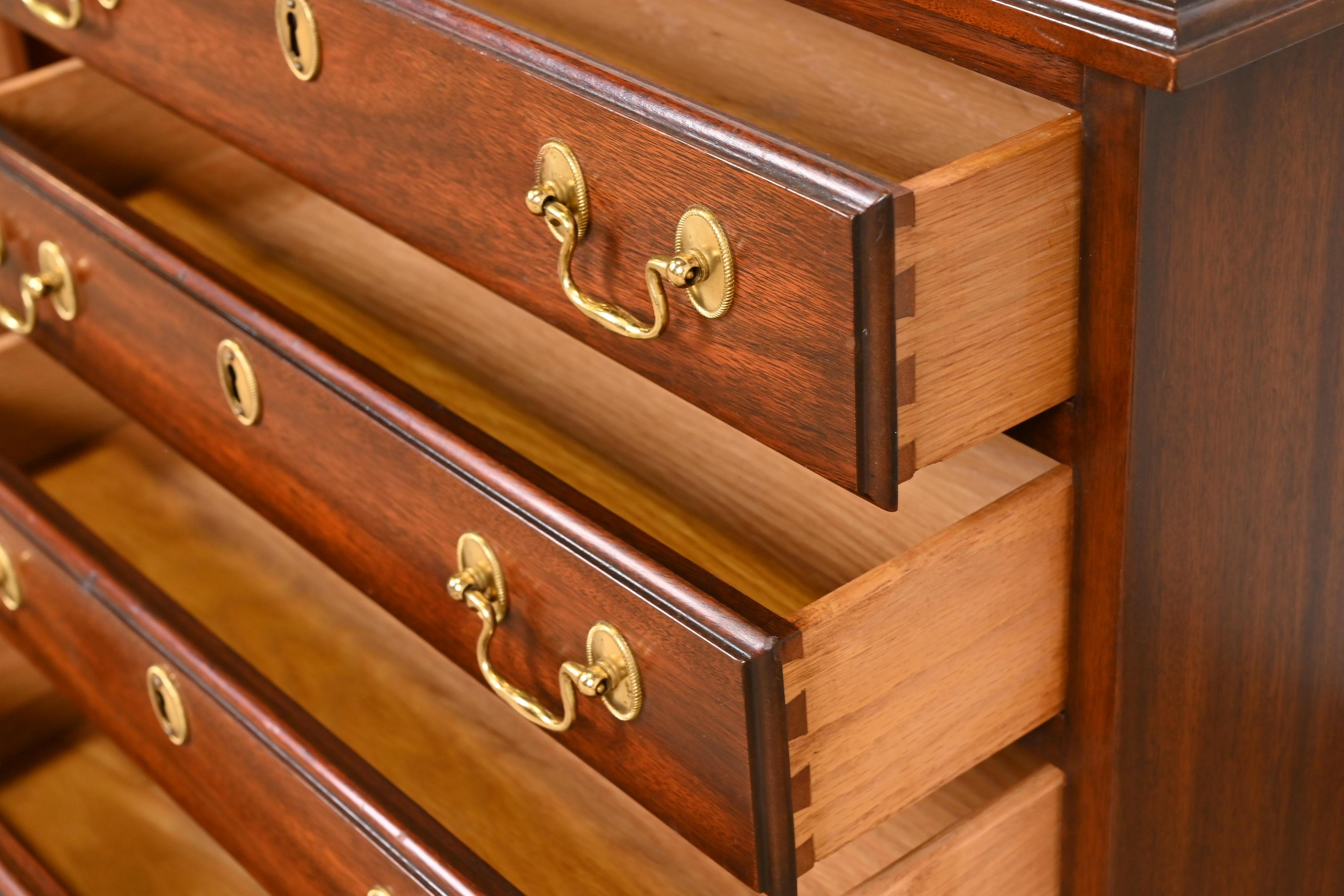 Henkel Harris Georgian Solid Mahogany Bedside Chests, Pair 4