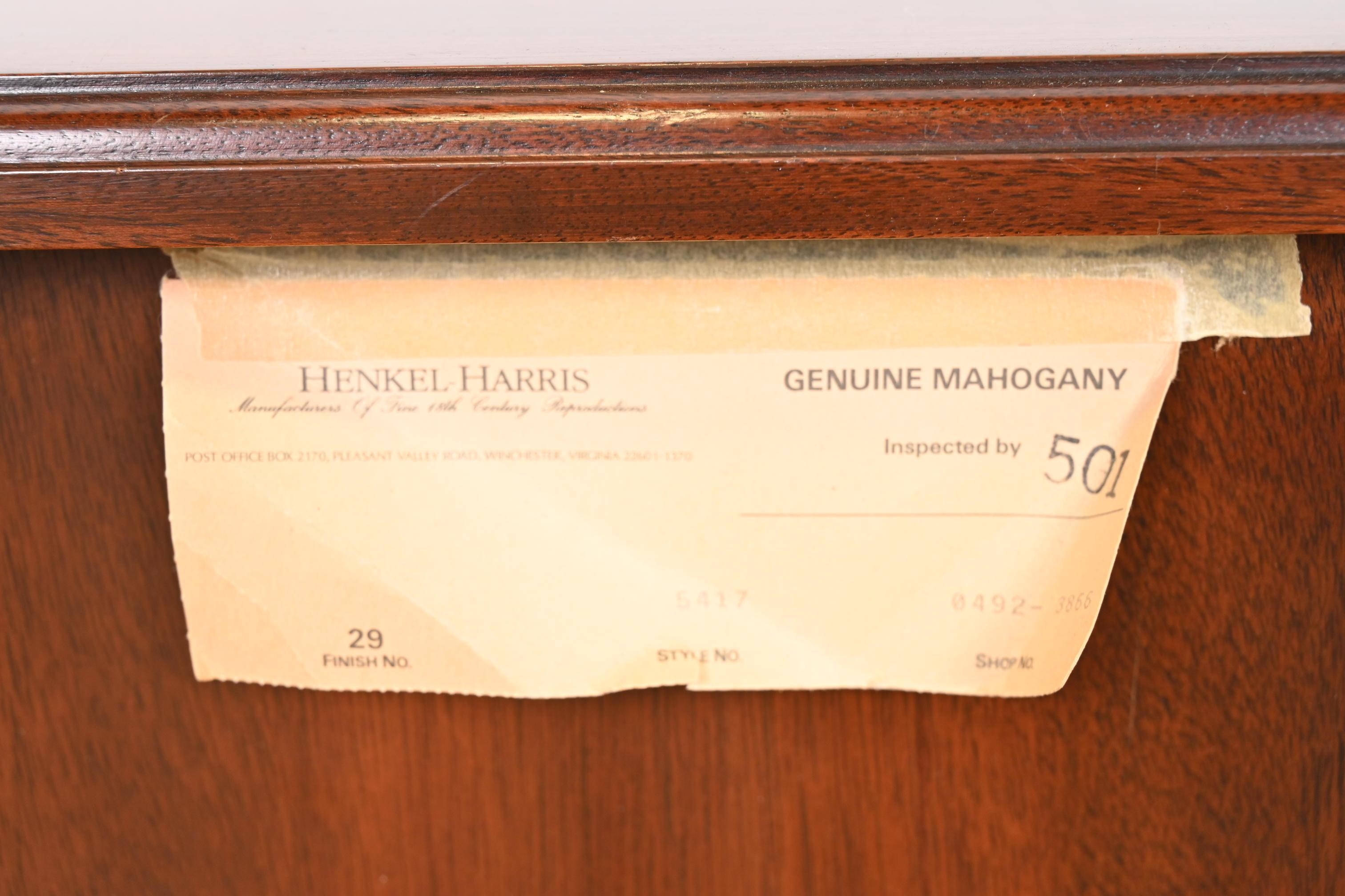 Henkel Harris Georgian Solid Mahogany Bedside Chests, Pair 9