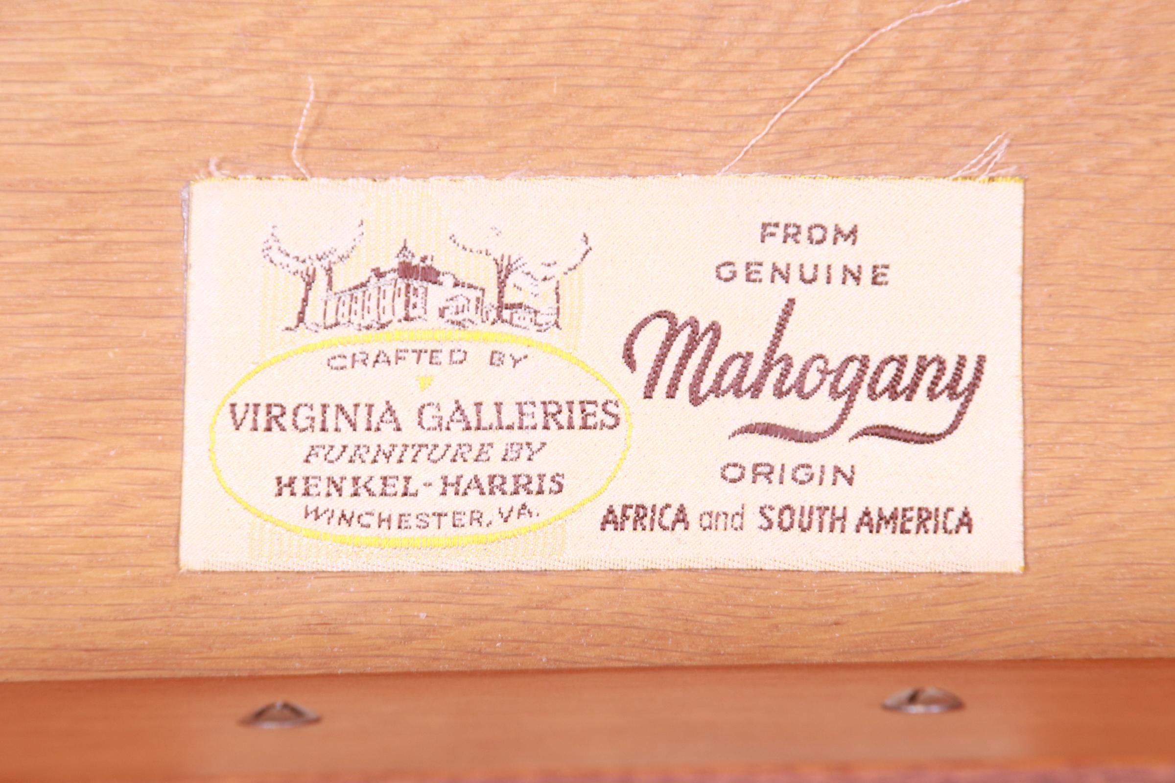 Henkel Harris Georgian Solid Mahogany Dresser Chest, 1969 5