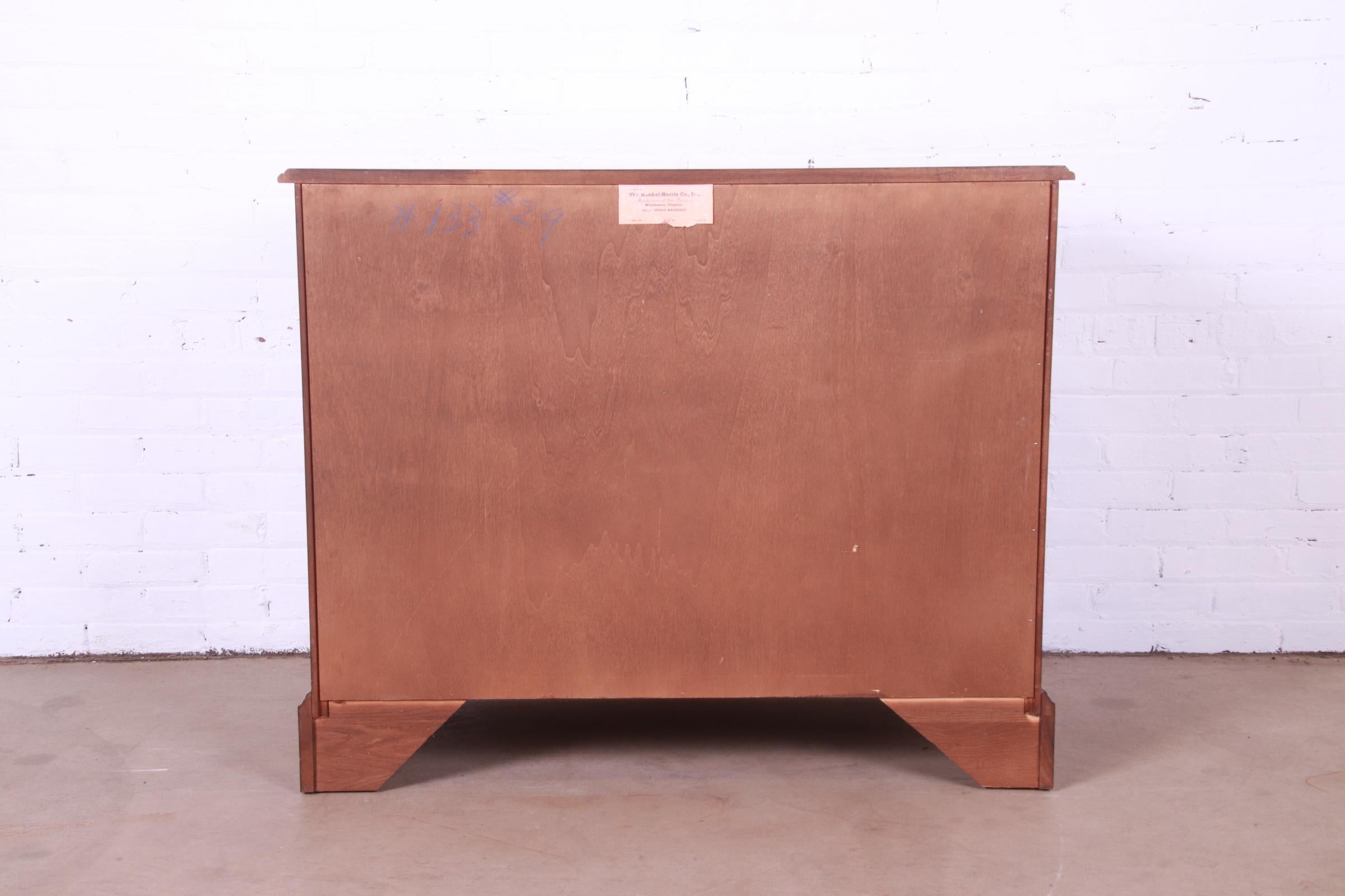 Henkel Harris Georgian Solid Mahogany Dresser Chest, 1969 13