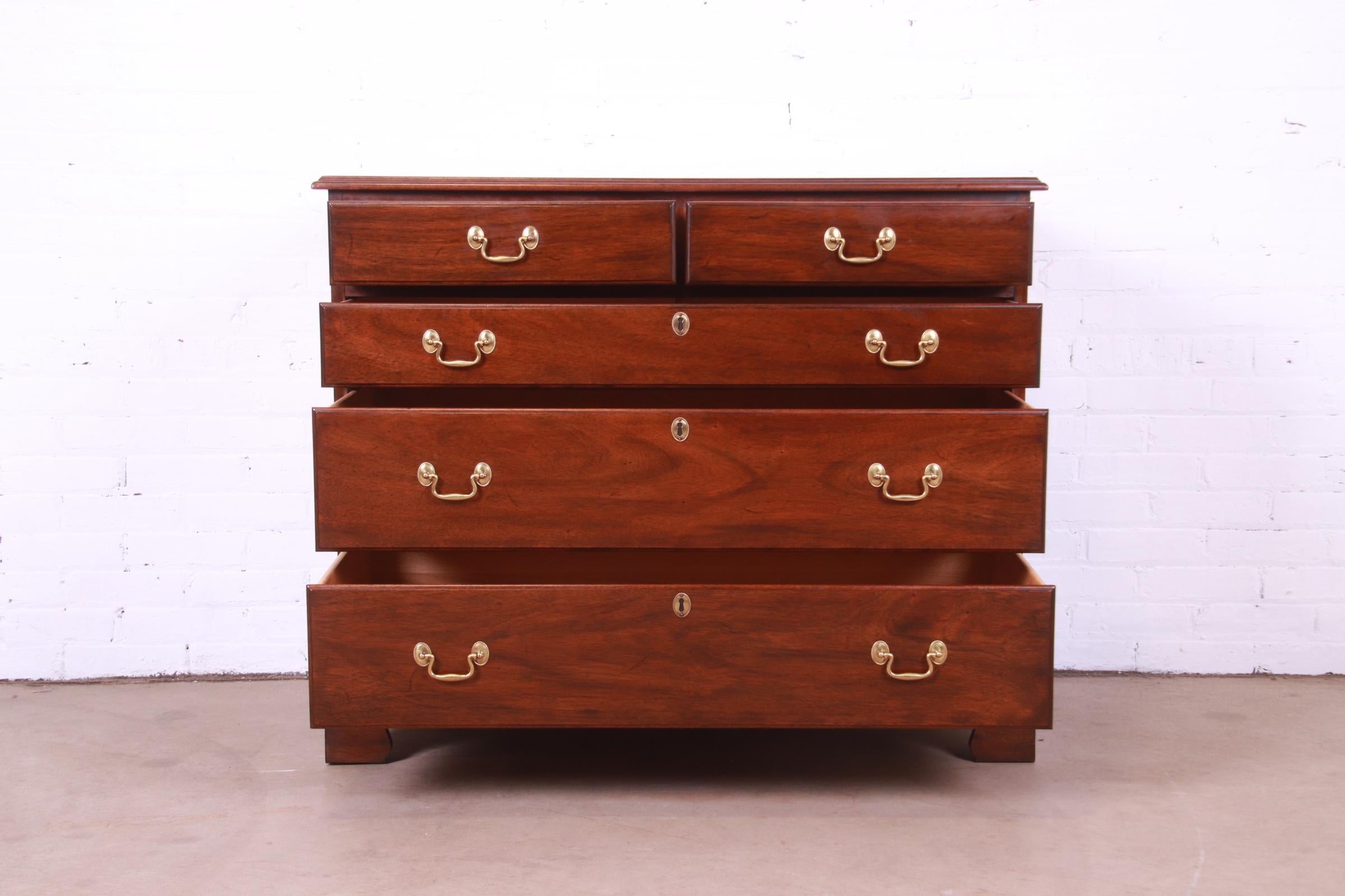 Henkel Harris Georgian Solid Mahogany Dresser Chest, 1969 1