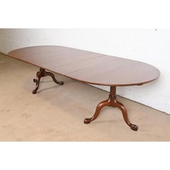Henkel Harris Georgian Solid Cherry Extension Dining Table, Newly Refinished