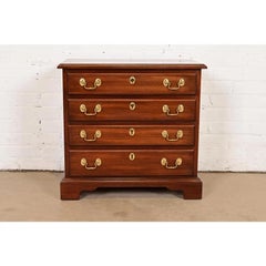 Henkel Harris Georgian Solid Mahogany Nightstand or Bachelor Chest