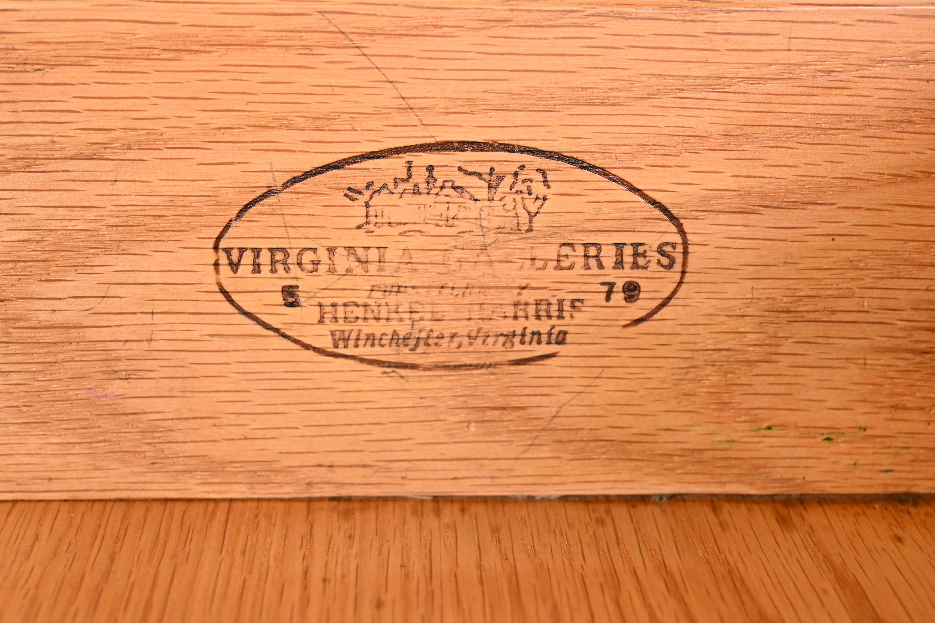 Henkel Harris Georgian Solid Mahogany Ten-Drawer Dresser, Newly Refinished 8