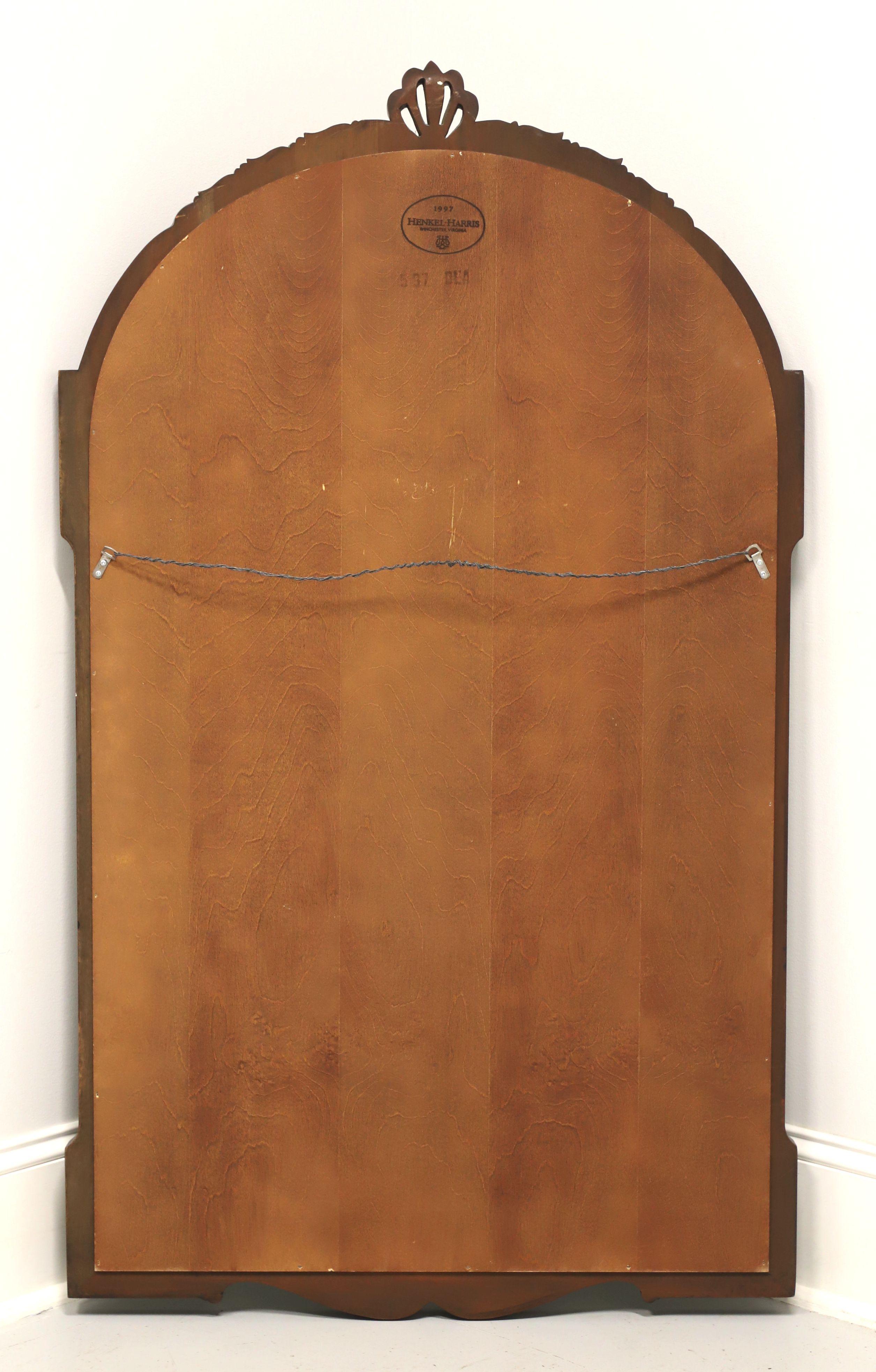 HENKEL HARRIS H-30 29 Carved Mahogany Traditional Large Beveled Wall Mirror - A For Sale 2