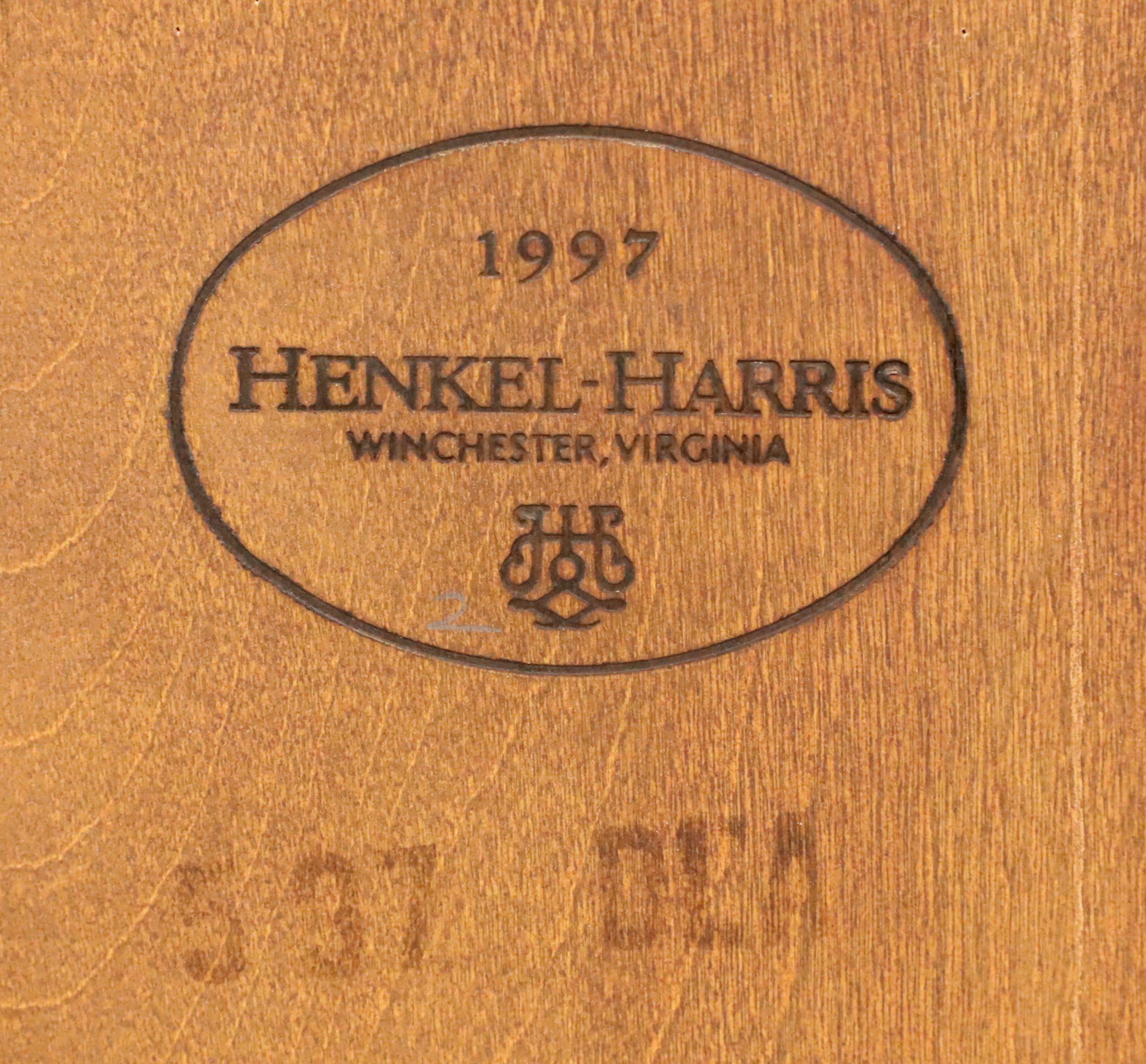 HENKEL HARRIS H-30 29 Carved Mahogany Traditional Large Beveled Wall Mirror - A For Sale 3