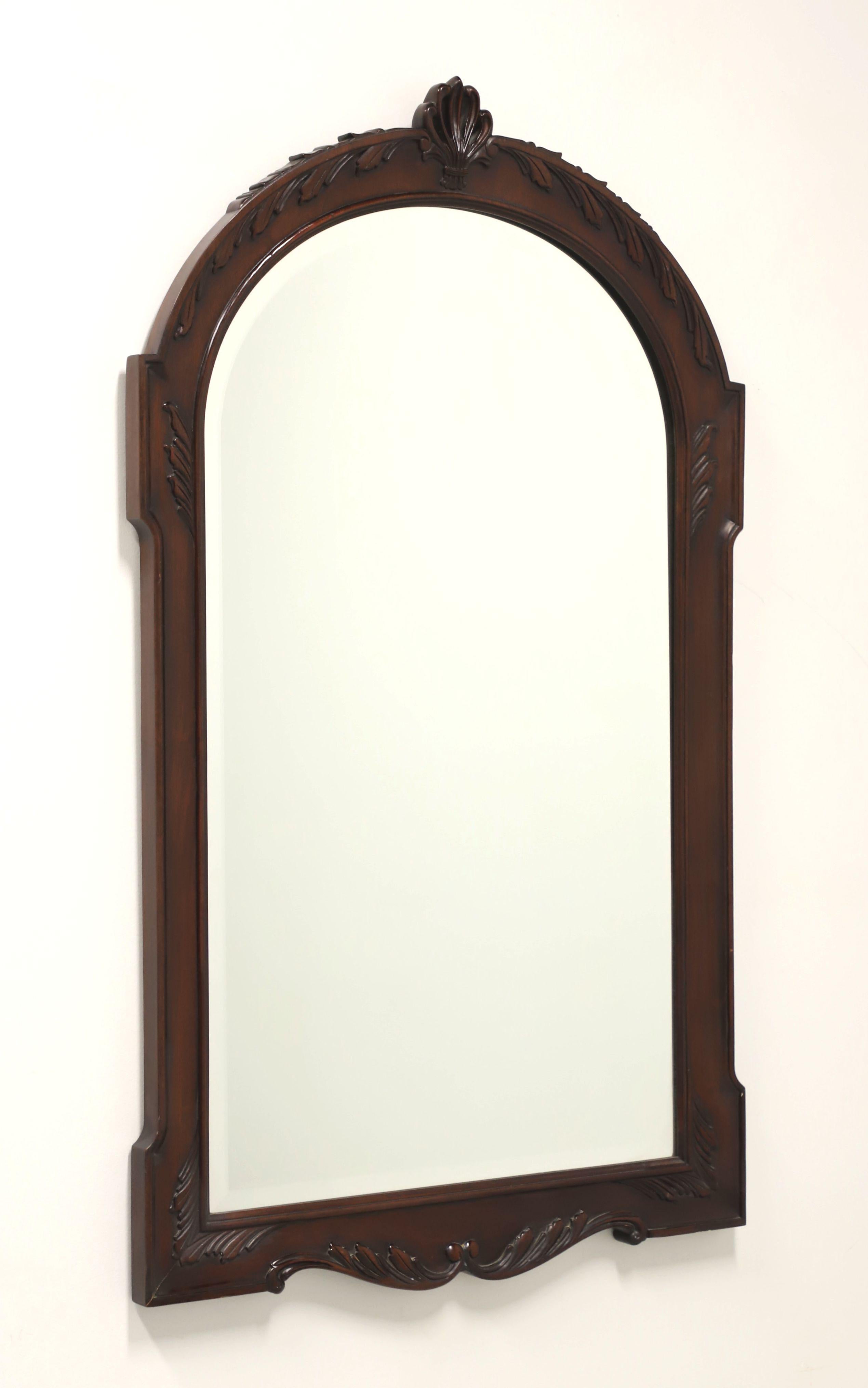 HENKEL HARRIS H-30 29 Carved Mahogany Traditional Large Beveled Wall Mirror - B For Sale 3