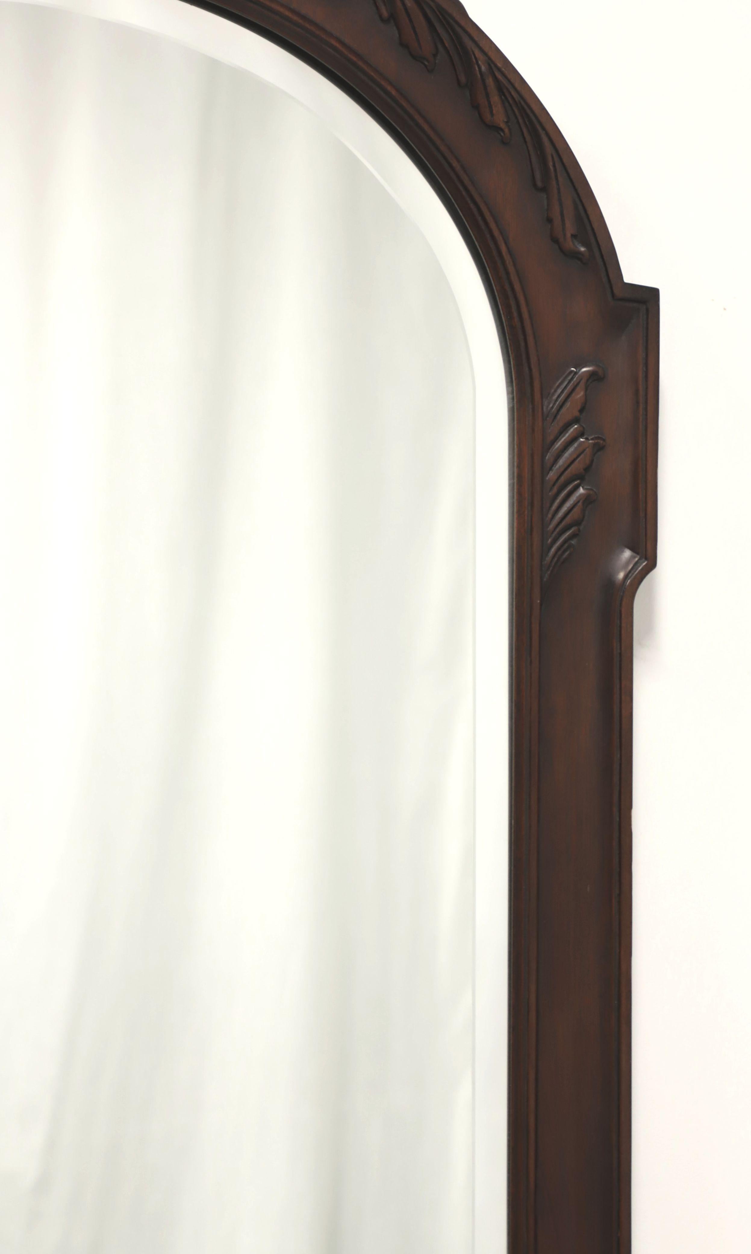 American HENKEL HARRIS H-30 29 Carved Mahogany Traditional Large Beveled Wall Mirror - B For Sale