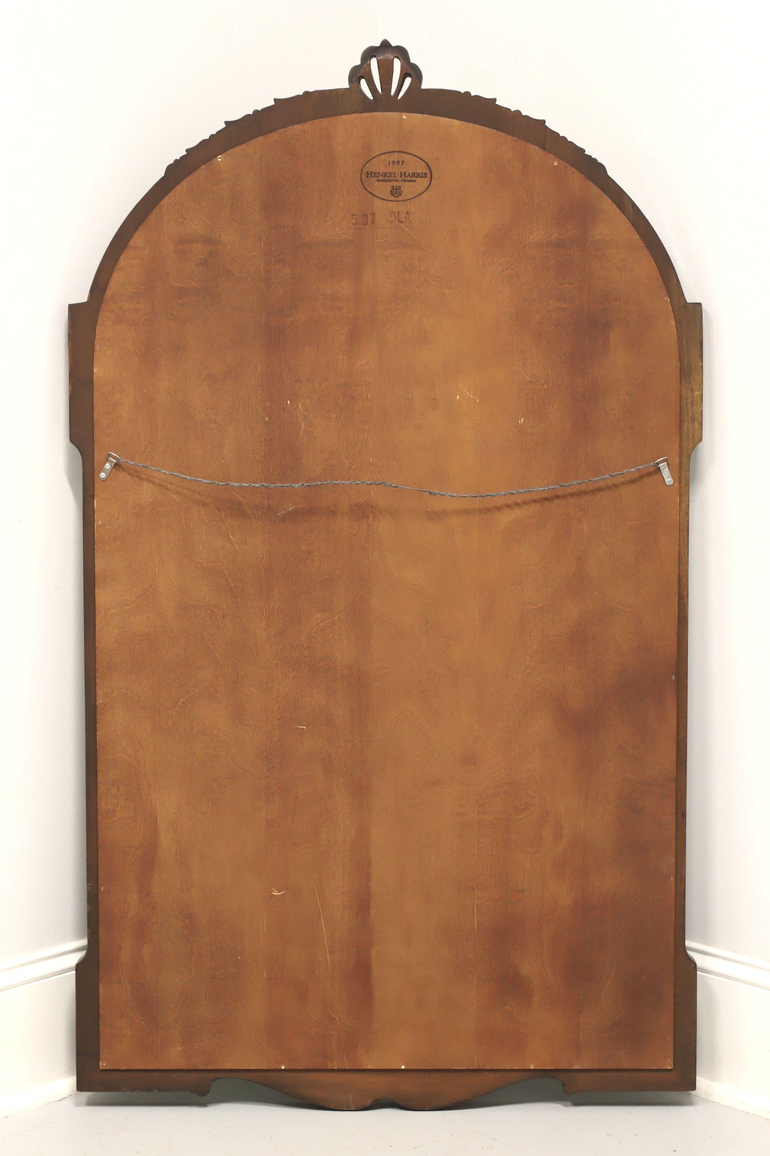 HENKEL HARRIS H-30 29 Carved Mahogany Traditional Large Beveled Wall Mirror - B For Sale 1