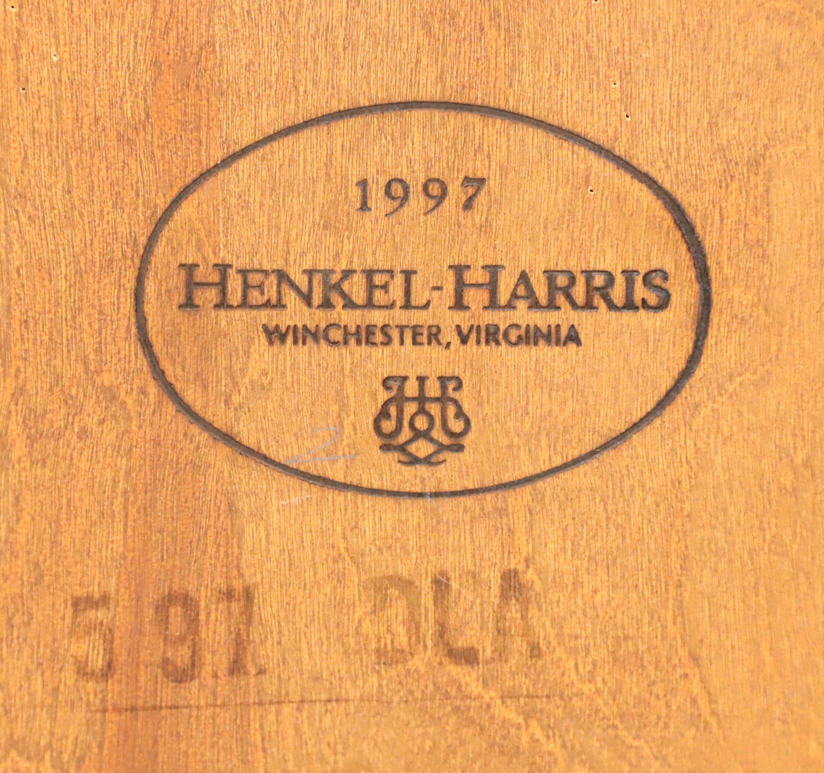 HENKEL HARRIS H-30 29 Carved Mahogany Traditional Large Beveled Wall Mirror - B For Sale 2