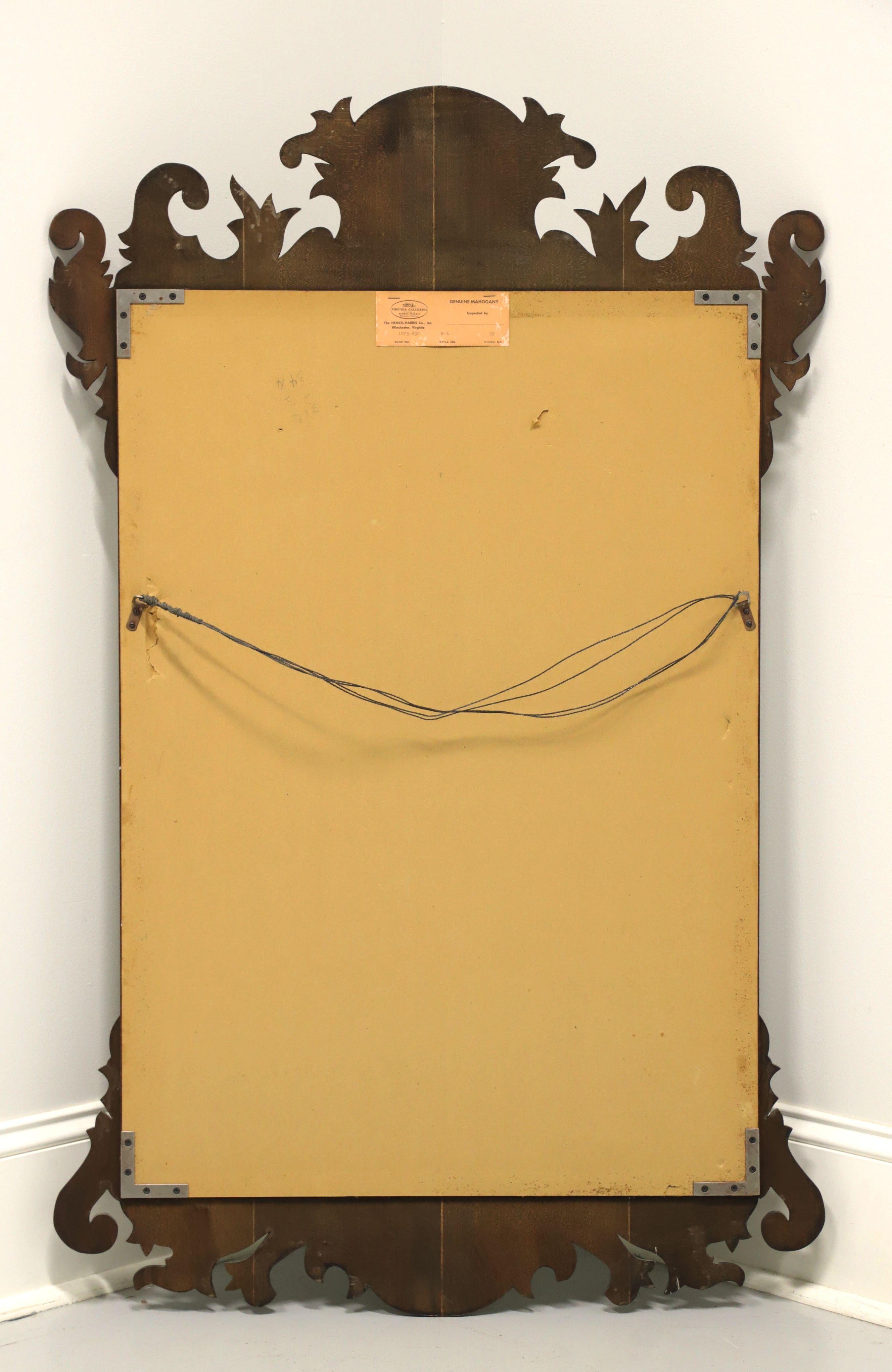 20th Century HENKEL HARRIS H-6 29 Mahogany Chippendale Wall Mirror - A For Sale