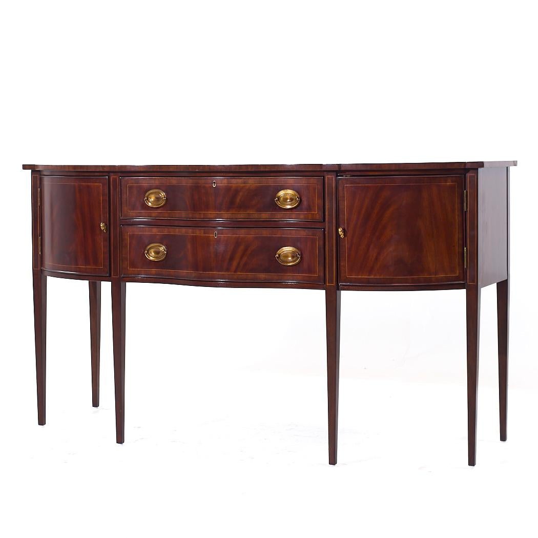 Americano Credenza in mogano intarsiato di metà secolo di Henkel Harris Hepplewhite in vendita