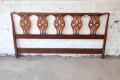 Henkel Harris Mahogany Chippendale Style King-Size Headboard