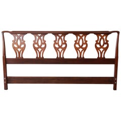 Henkel Harris Mahogany Chippendale Style King-Size Headboard