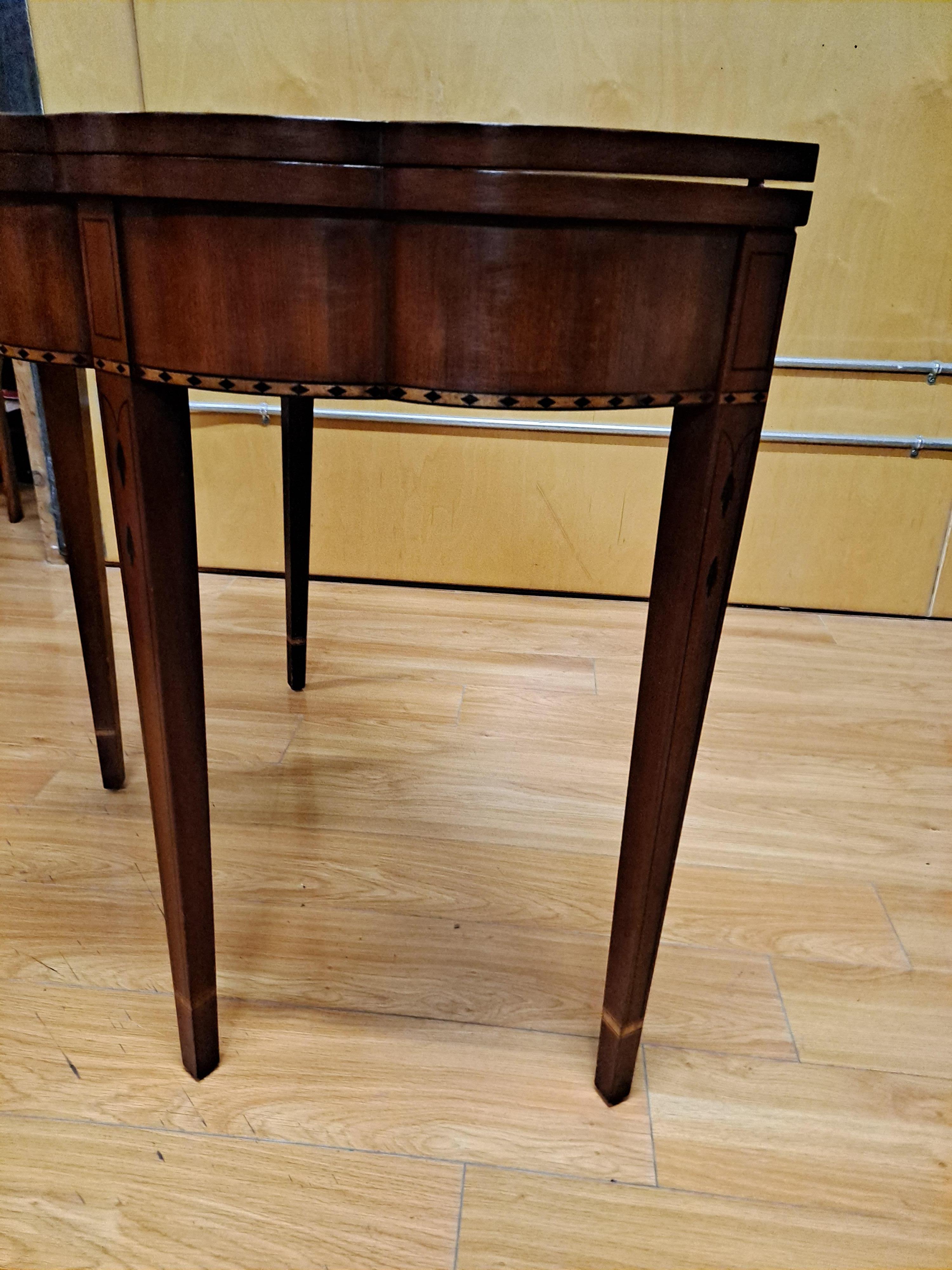 Henkel-Harris Mahogany Flip-Top Games Table 7
