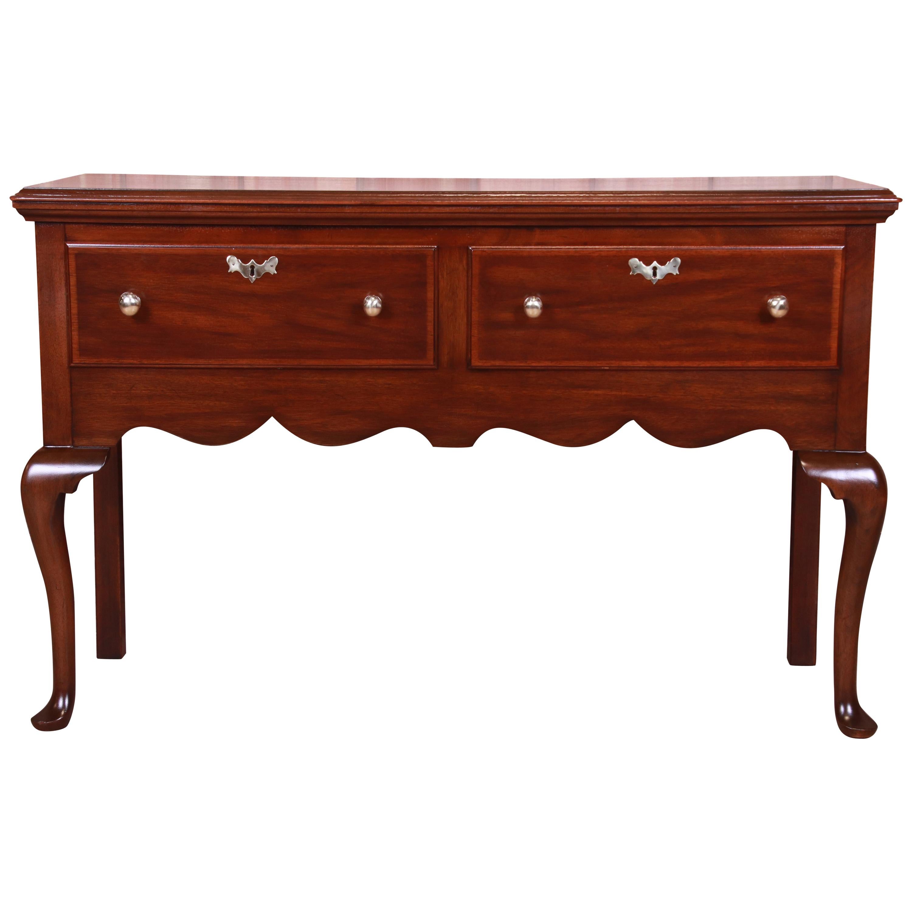 Henkel Harris Mahogany Queen Anne Sideboard Buffet, Newly Refinished
