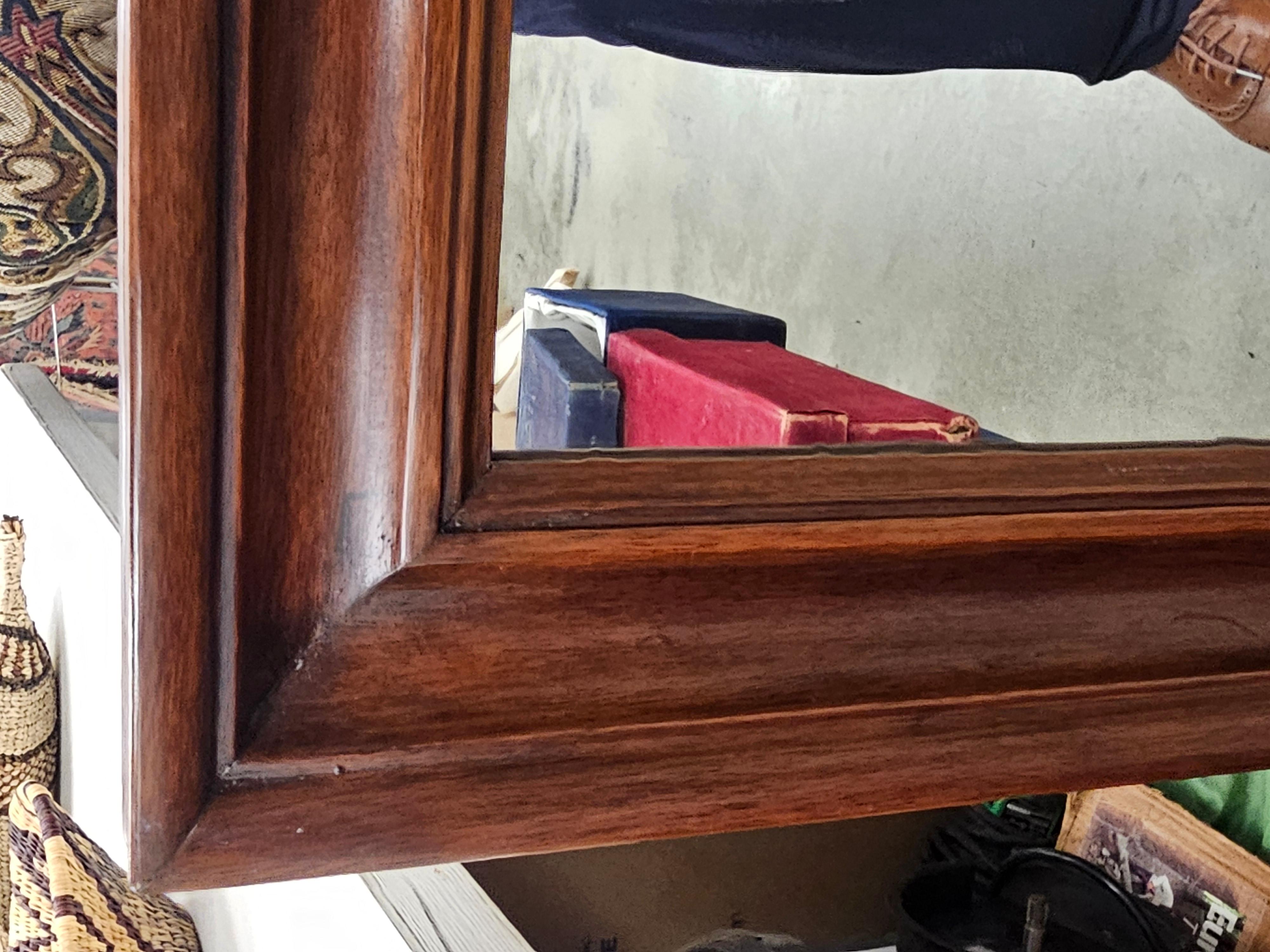 20th Century Henkel-Harris Neoclassical Mahogany Framed Wall Mirror For Sale