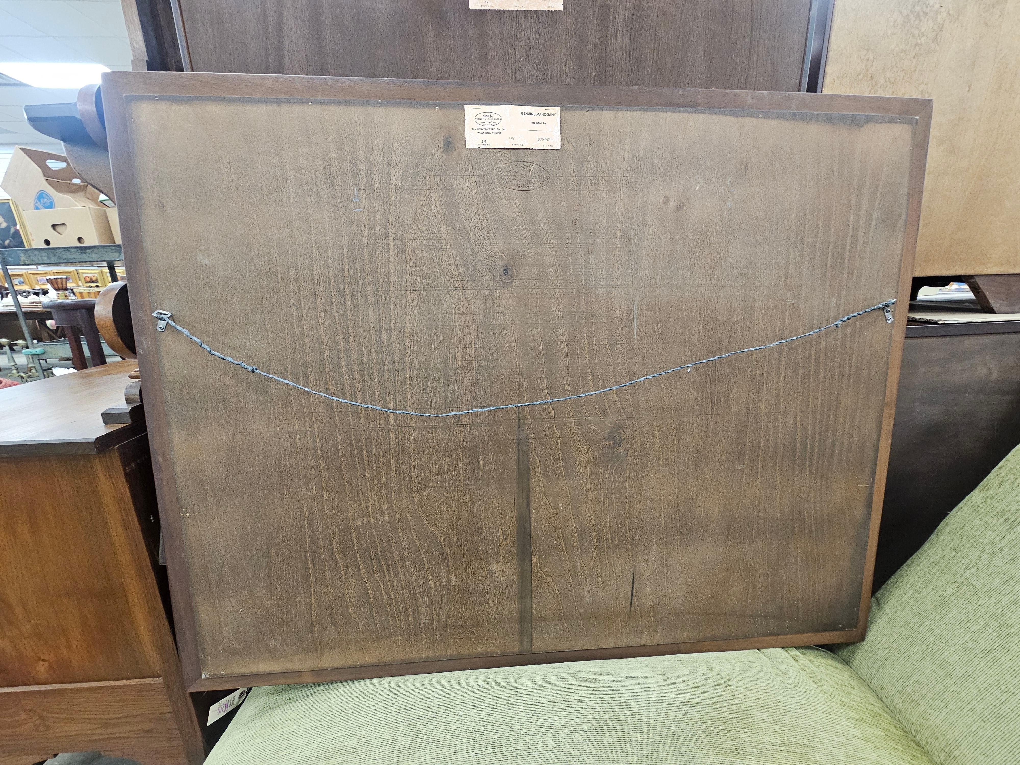 Henkel-Harris Neoclassical Mahogany Framed Wall Mirror For Sale 2