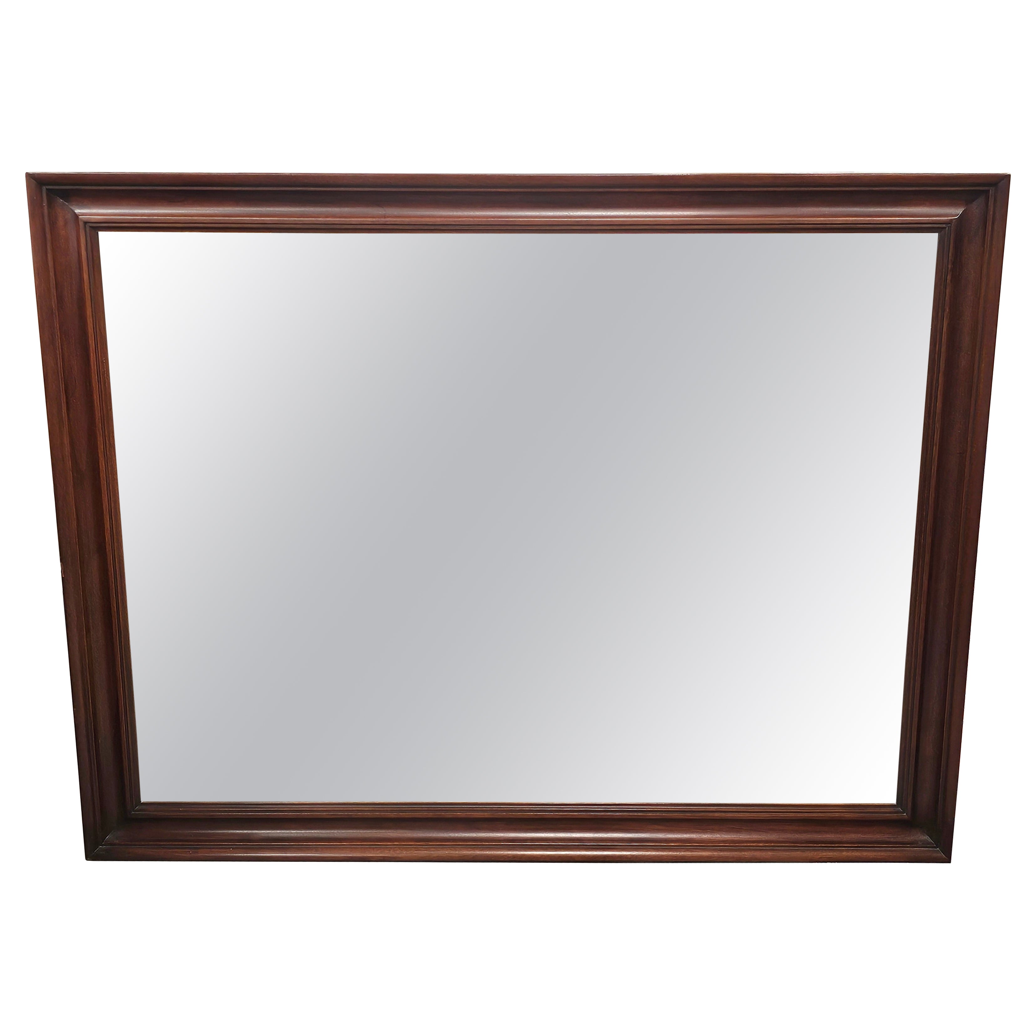 Henkel-Harris Neoclassical Mahogany Framed Wall Mirror For Sale