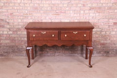 Henkel Harris Queen Anne Cherry Wood Sideboard Credenza, Newly Refinished