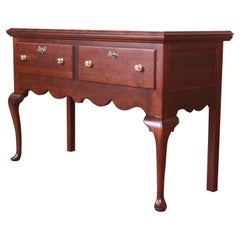 Henkel Harris Queen Anne Cherry Wood Sideboard Credenza, Newly Refinished