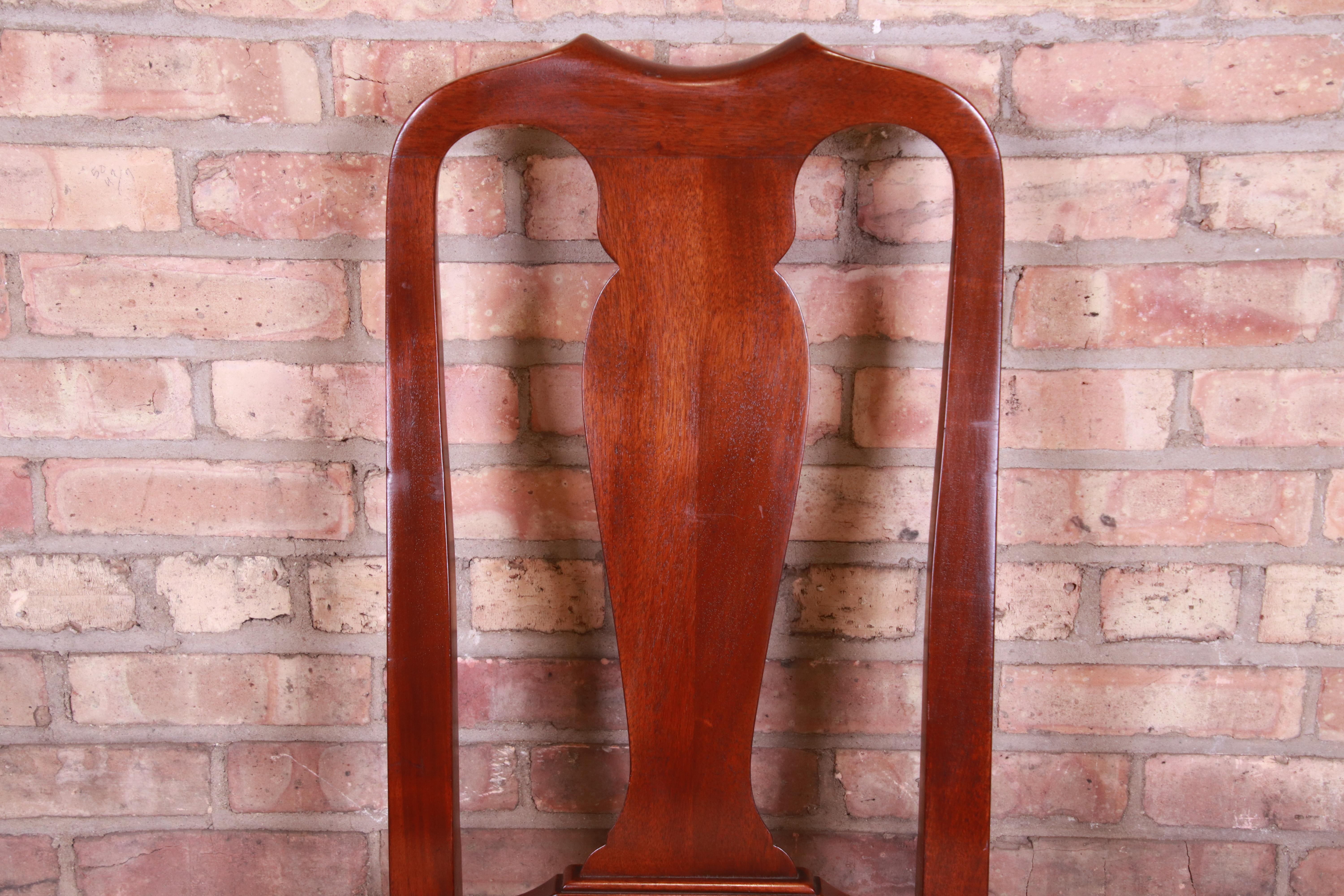 Henkel Harris Queen Anne Mahogany Dining Chairs, Set of Eight 6