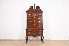 Henkel Harris Queen Anne Mahogany Highboy Dresser, 1977