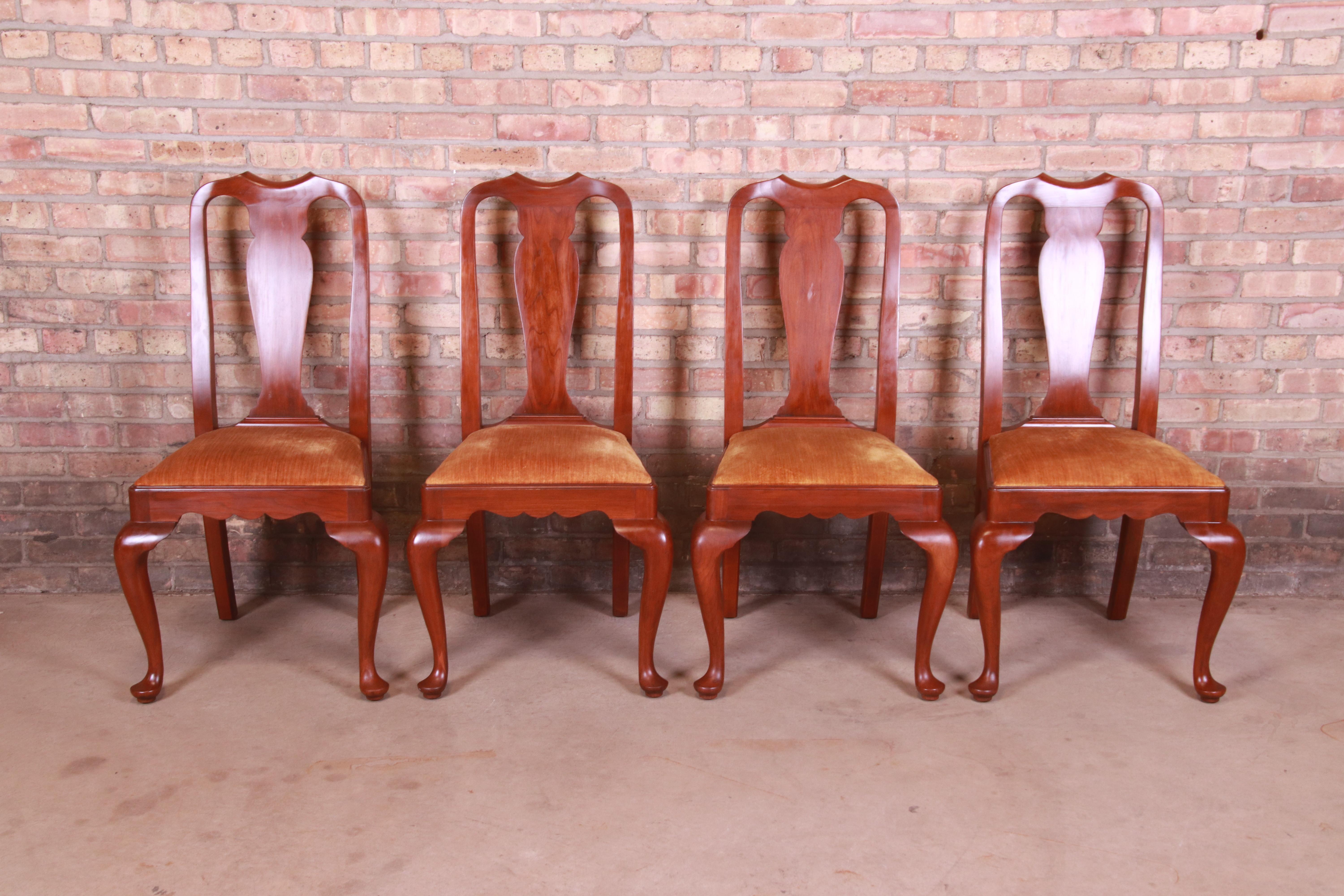 cherry queen anne dining chairs