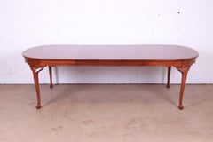 Henkel Harris Queen Anne Solid Cherry Wood Extension Dining Table