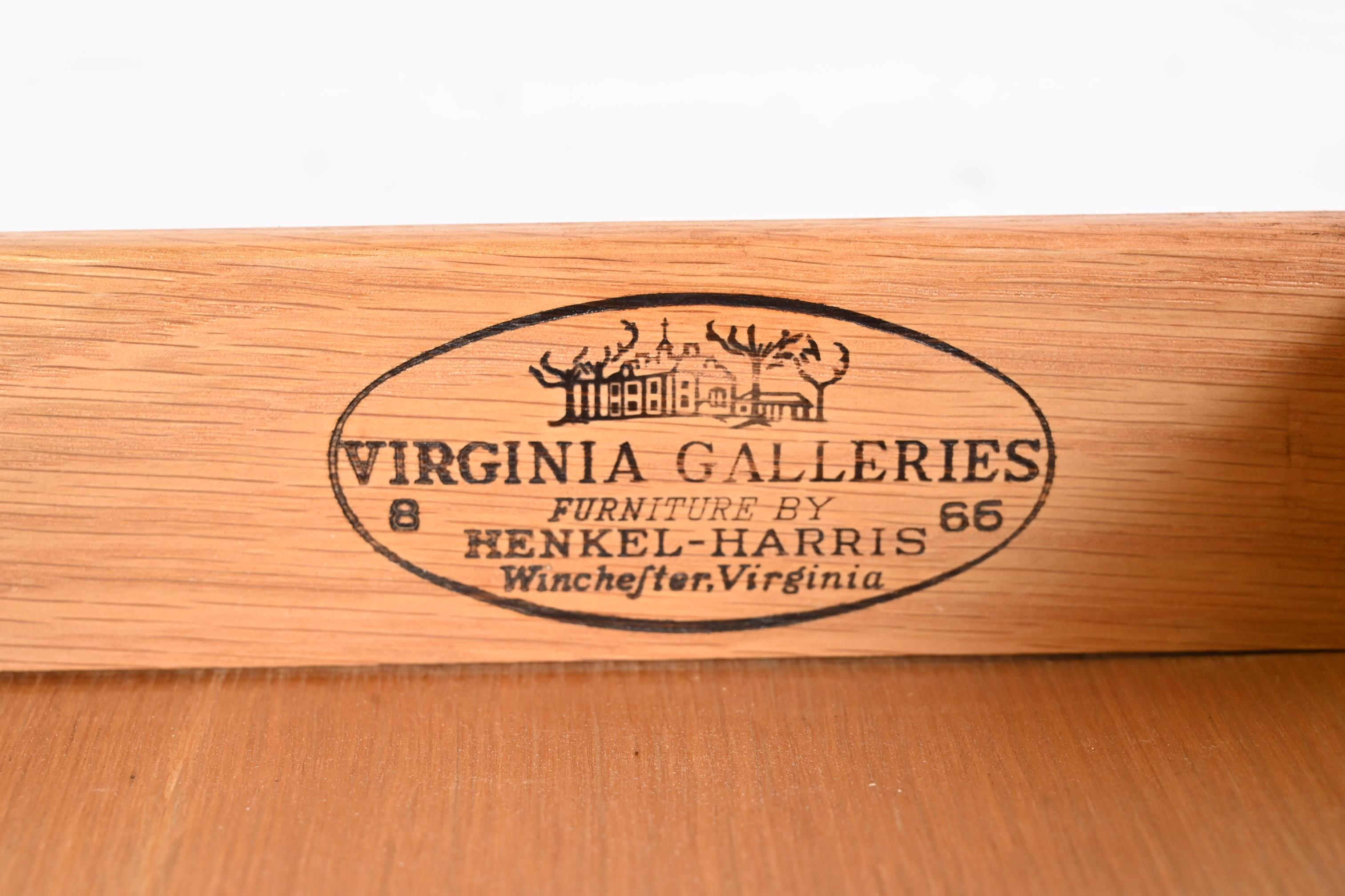 Henkel Harris Queen Anne Solid Cherry Wood Nightstands or Side Tables, Pair 4