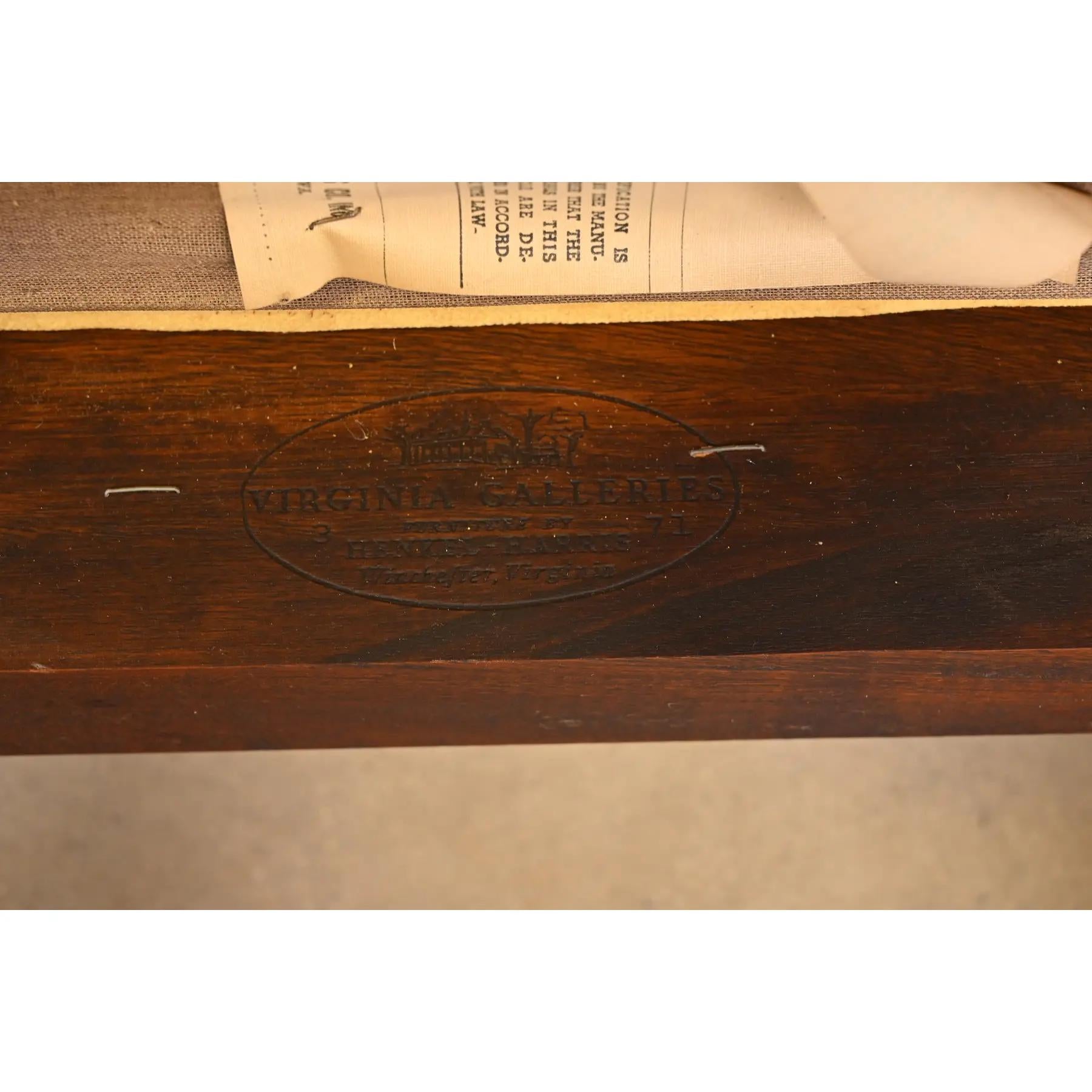 Henkel Harris Queen Anne Solid Mahogany Dining Chairs, Set of Four For Sale 4