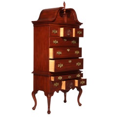 Henkel Harris Queen Anne Wild Black Cherry Chest on Chest C1992