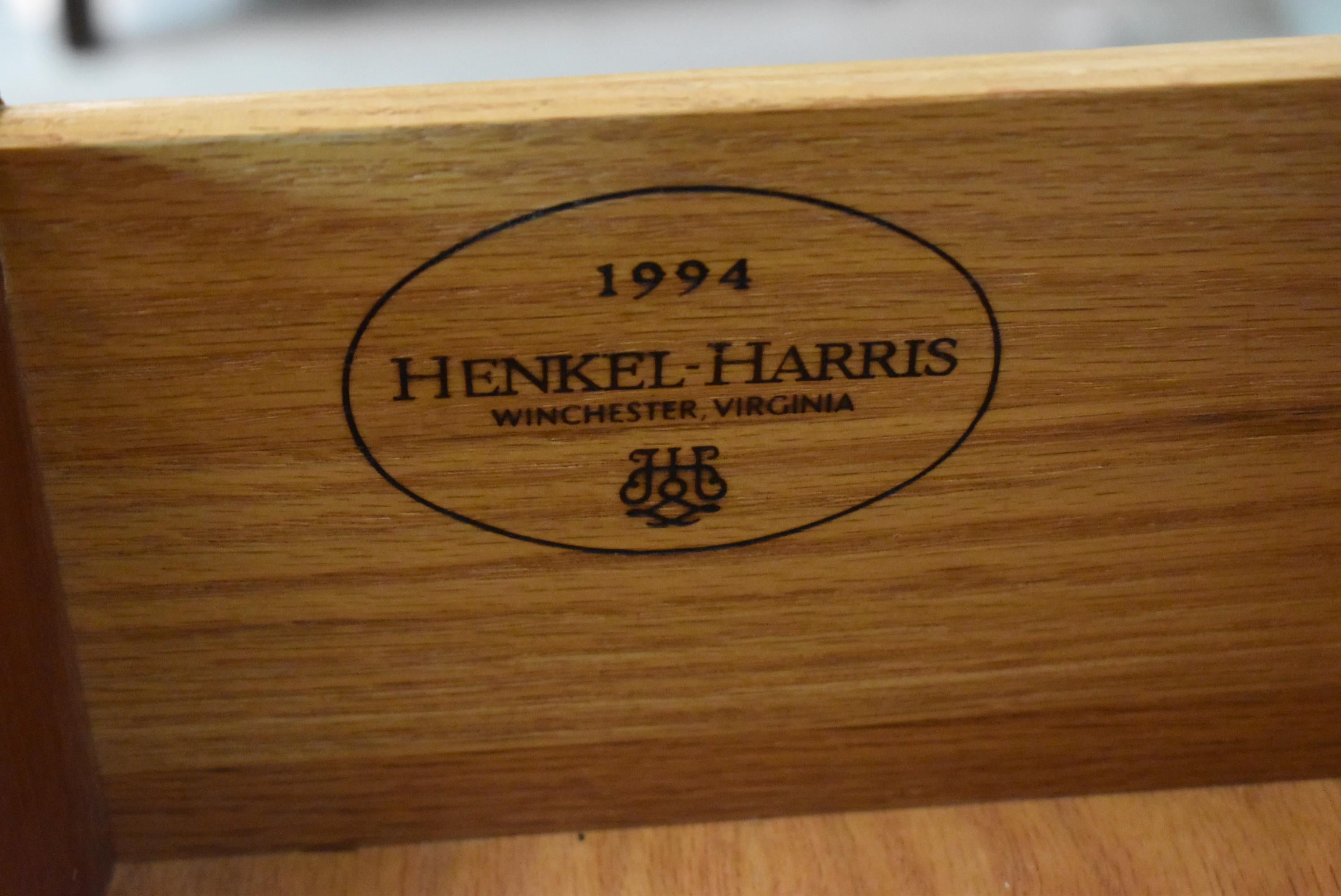 North American Henkel Harris Rogers Chest Bow Front Mahogany and Satinwood #2410 For Sale