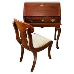 Henkel Harris Solid Cherry "Lady Astor" Queen Anne Desk and chair 