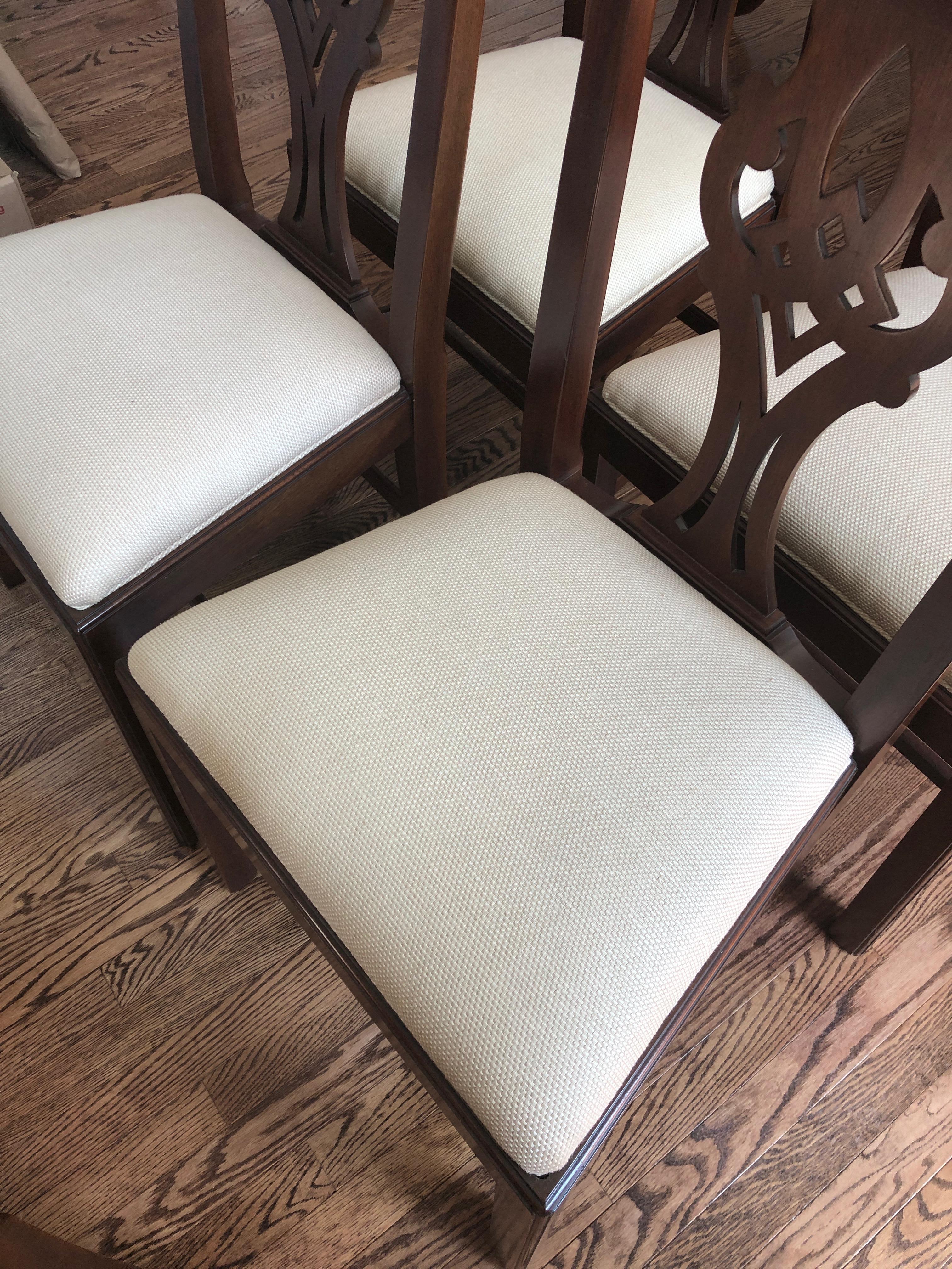 Henkel Harris Stately Queen Anne Style Traditional Mahogany Dining Set 7