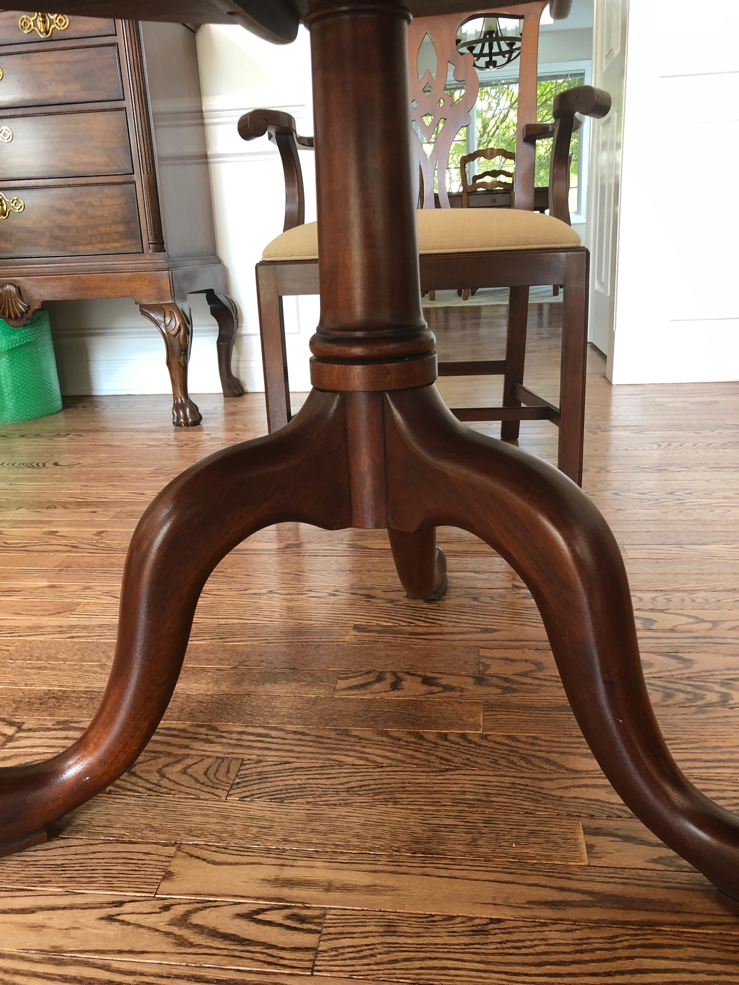 American Henkel Harris Stately Queen Anne Style Traditional Mahogany Dining Set