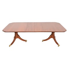 Henkel Harris Style Georgian Solid Cherry Wood Dining Table, Newly Refinished