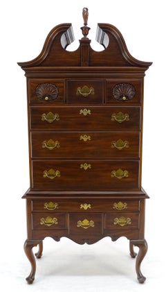 Henkel-Harris Virginia Galleries Queen Ann Style 10 Drawers Highboy Chest MINT!