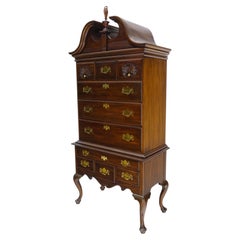 Henkel-Harris Virginia Galleries Queen Ann Style 10 Drawers Highboy Chest MINT!