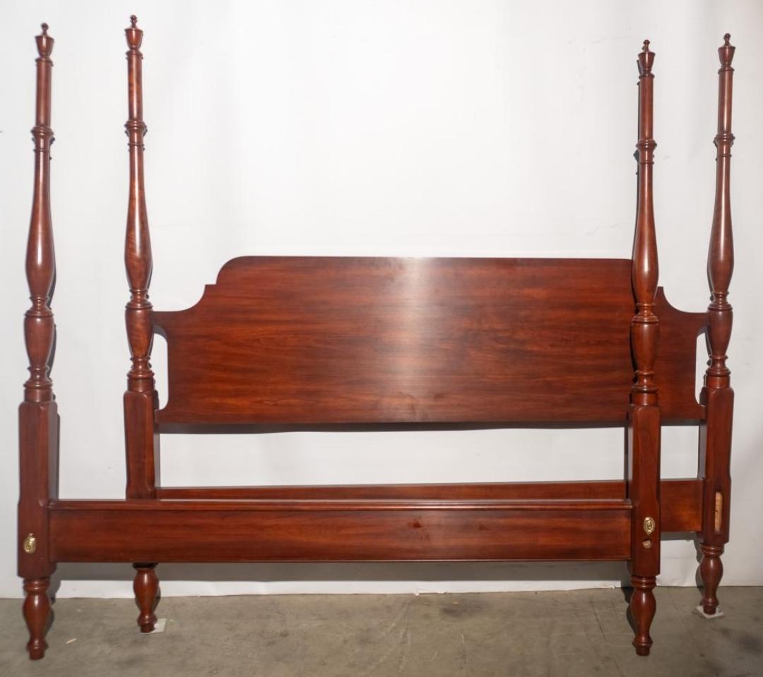 Henkel Harris Wild Black Cherry Semi Poster Queen Size Bed For Sale 10