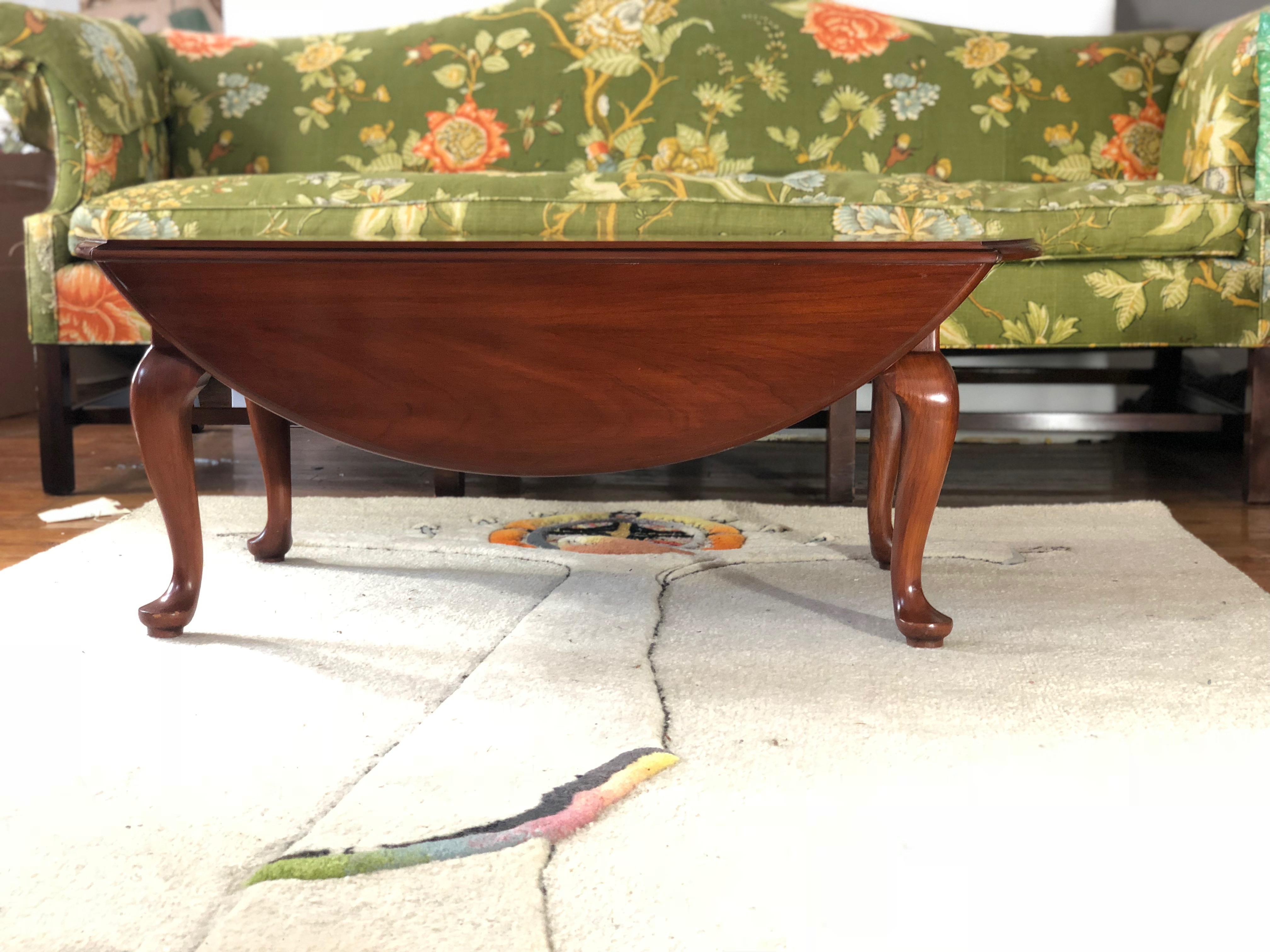 queen anne cherry coffee table
