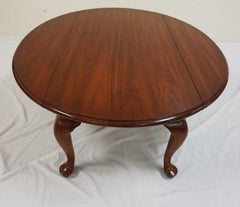Henkel Harris Wild Cherry Drop-Leaf Handmade Queen Anne Coffee Table